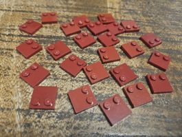 lego 33909 lot de 25 pièces Dark Red Tile, Modified 2 x 2
