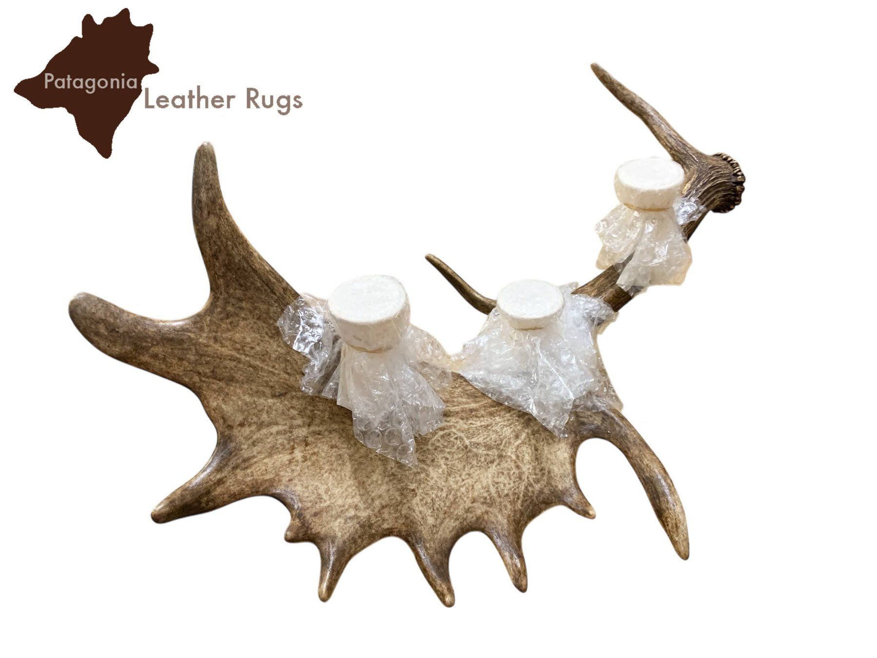 Portacandele: Kerzenhalter mit echtem Damhirsch horn – Nuovo e nell'imballaggio originale da Arbedo venduto da patagonialeatherrugs 3