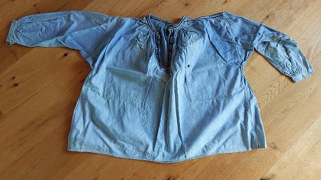 Trachtenhemd blau, gebraucht