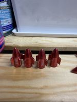 4 Ventilkappen Raketenform rot 