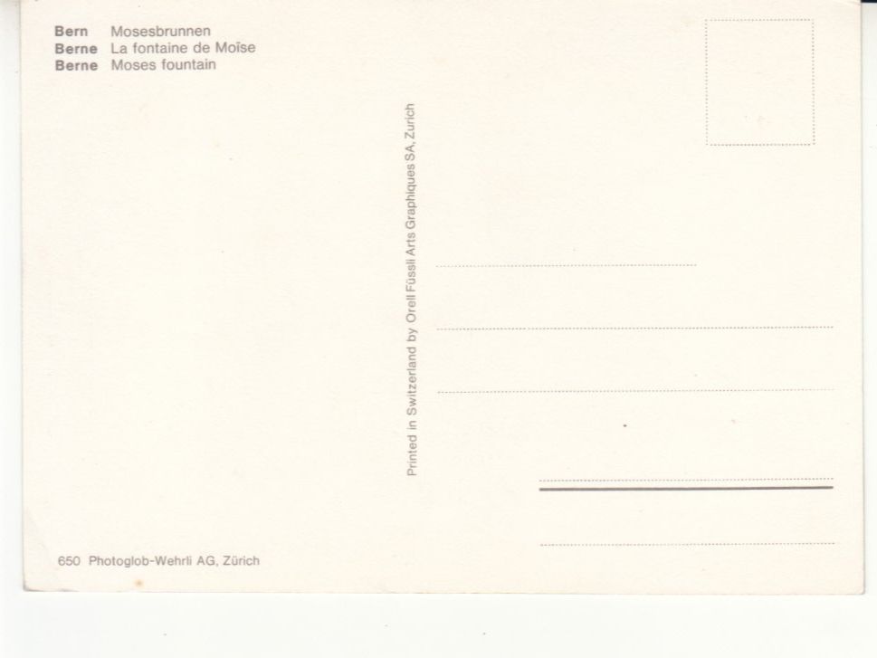 Cartoline postali: Bern ca. 1970 – Usato da Bürglen TG venduto da StampGraf 1