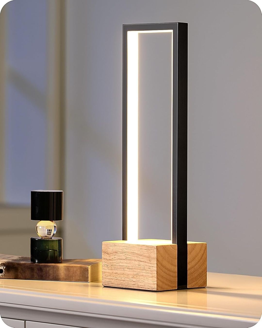 Lampade: Tischlampe Holz Touch Dimmbar 3 Farbtemperaturen – Nuovo e nell'imballaggio originale da Nuglar venduto da SmartLiving24 5