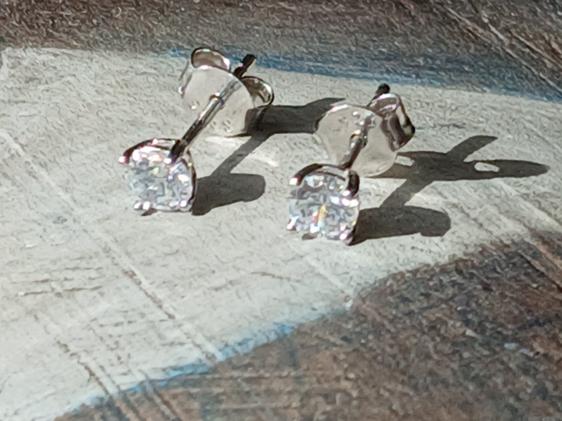 Orecchini pendenti & Orecchini a lobo: Ohrstecker 925 Silber , Durchm Steine 4mm – Usato da Stallikon venduto da madi0320
