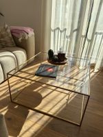 Couchtisch Glas/Messing