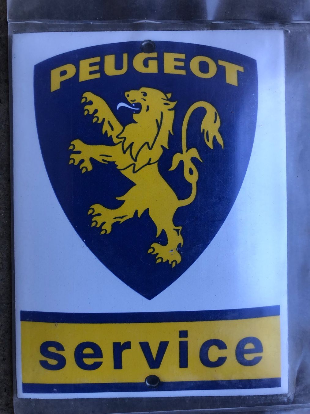 Insegne: Peugeot Service classic Oldtimer – Nuovo (secondo la descrizione) da Reinach AG venduto da rares75