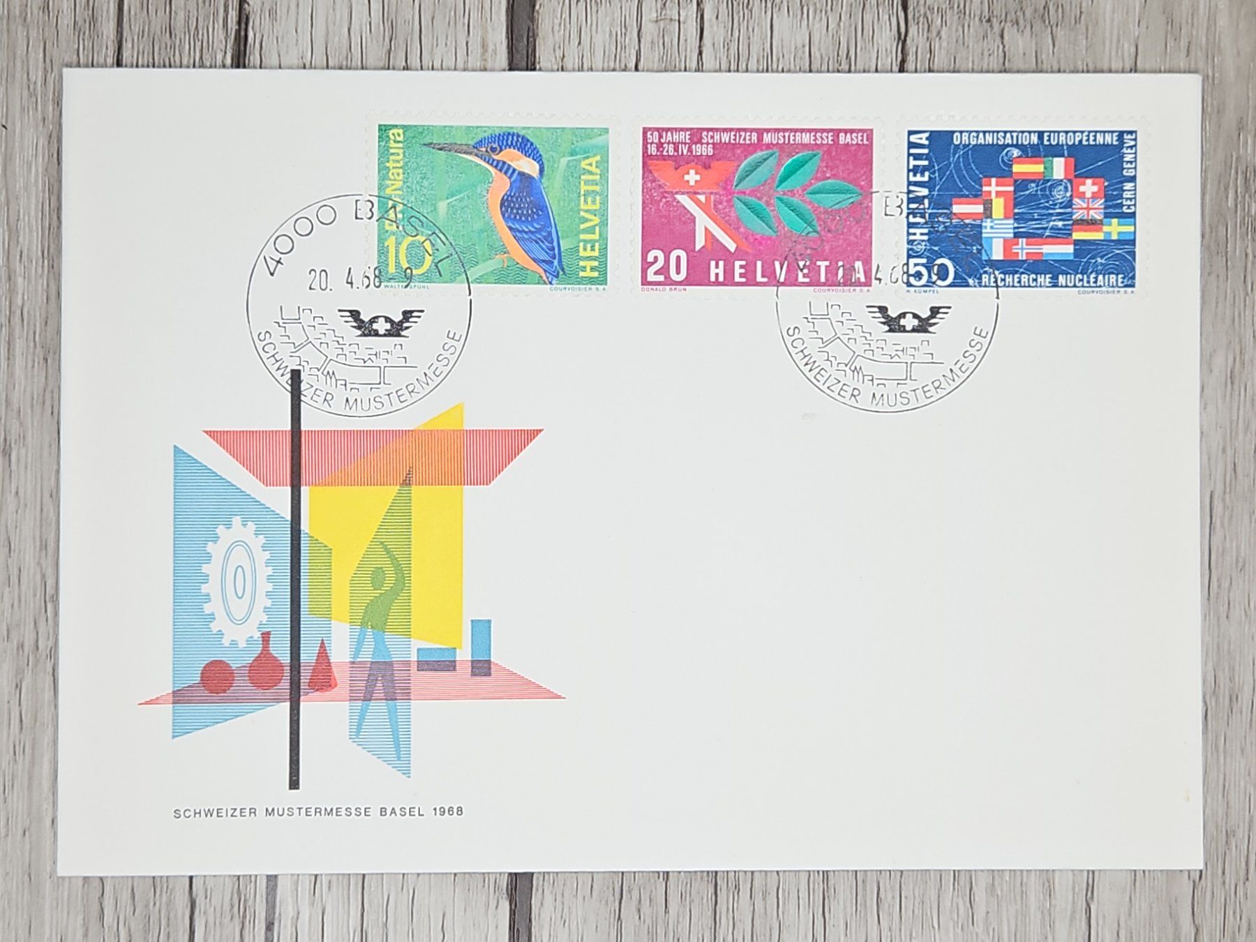 Tutti i francobolli: CL09 Enveloppe + Timbre Suisse 1968 – Usato da Cousset venduto da Patrick_Collections