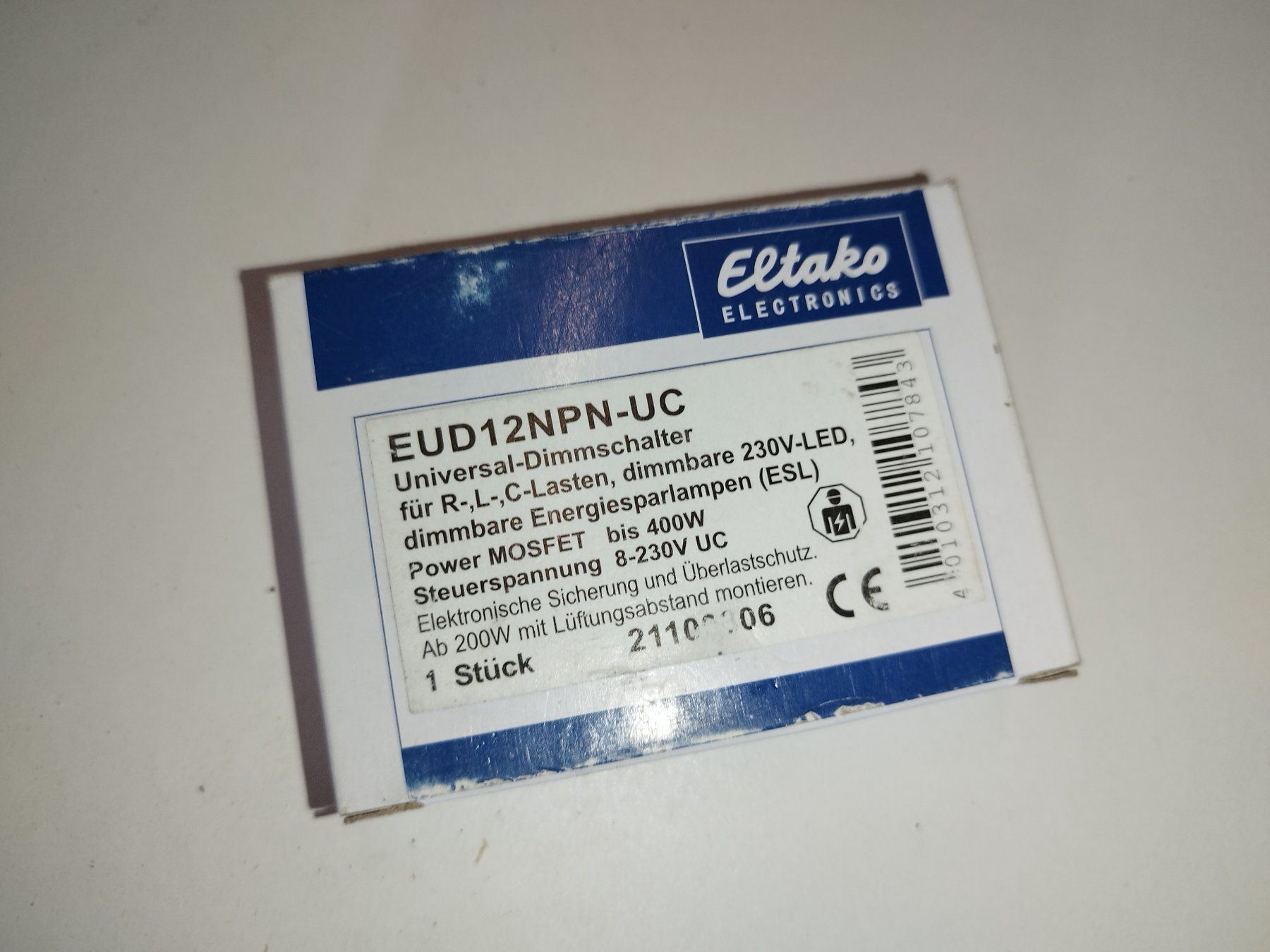 Eltako Componenti elettronici: Eltako Universal-Dimmschalter EUD12NPN-UC – Usato da Wallenwil venduto da Franc.Widmer 1