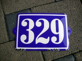 Email Schild Hausnummer 329