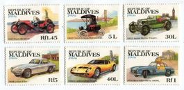 Briefmarken Lamborghini Aston Martin Mercedes-Benz Malediven
