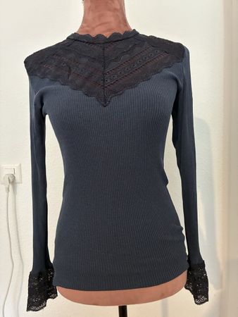 Langarmshirt Rosemunde Spitze dunkelblau Grösse L