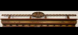 Antique French Hand-Carved Oak Wall Coat Rack