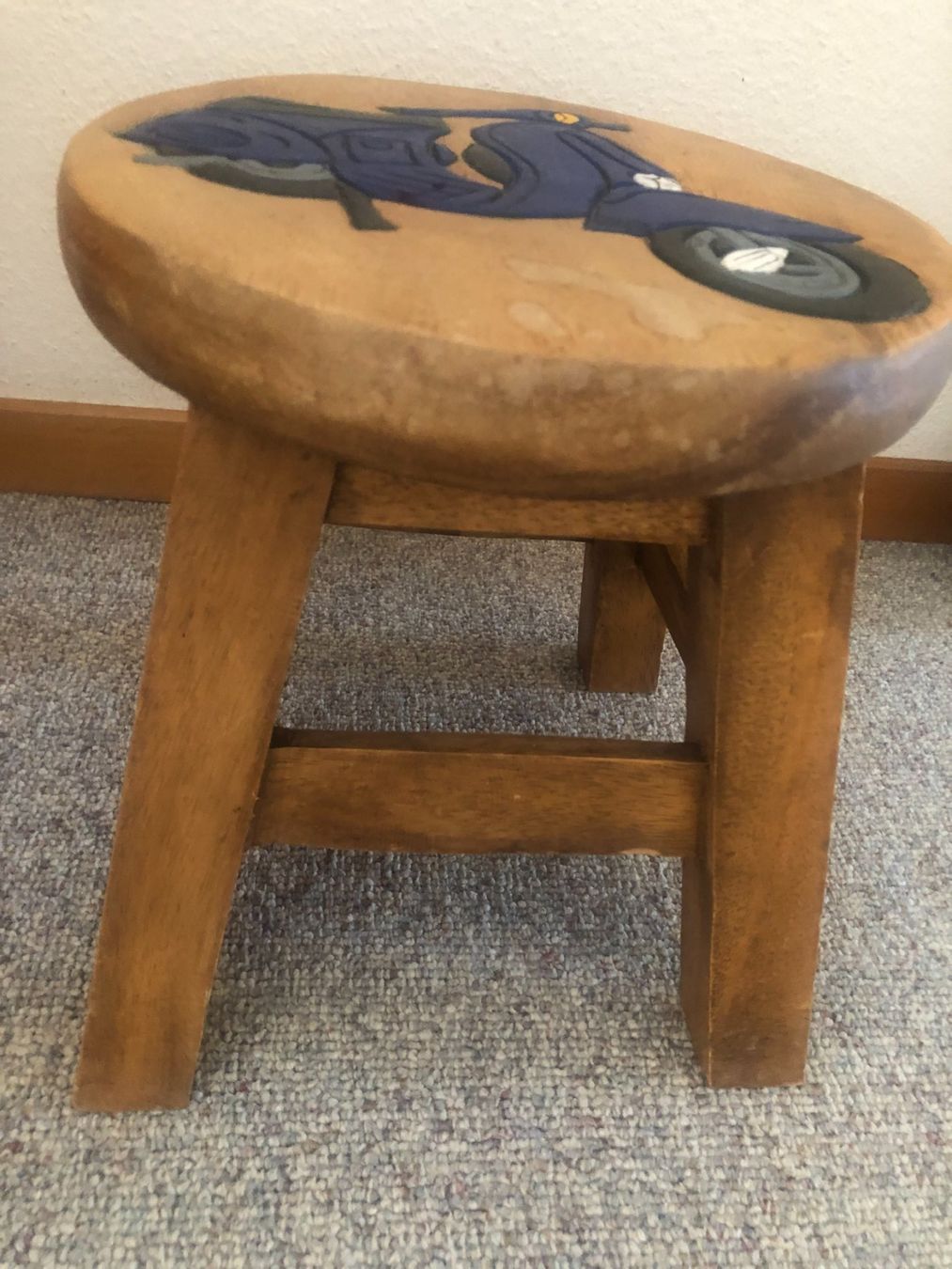 Sgabelli: Kinderhocker Handbemalt mit einer blauen Vespa – Usato da Bassersdorf venduto da sammelfloh 1