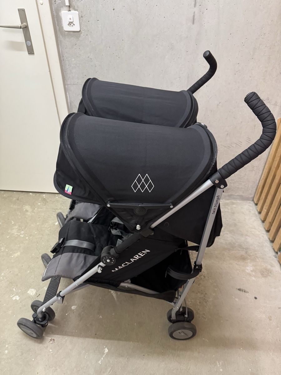Mclaren Carrozzine: McLaren Twin Triumph Doppelbuggy – Usato da Belmont-sur-Lausanne venduto da jochi15