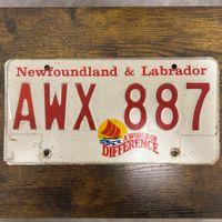 🇨🇦 Autoschild, Newfoundland Labrador AWX 887 - Kanada