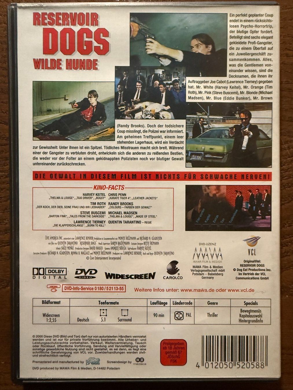 Tutti i DVDs: Reservoir Dogs – Usato da Zürich venduto da FilmFreunde 1