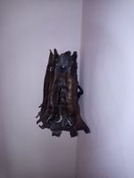 Wandleuchte Kupferblech bronziert gefrorene Flamme Kunst
