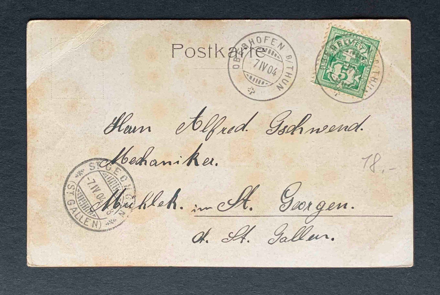 Cartoline postali: AK Schloss Chartreuse Hünibach am Thunersee – Usato da Goldau venduto da artelier1 1