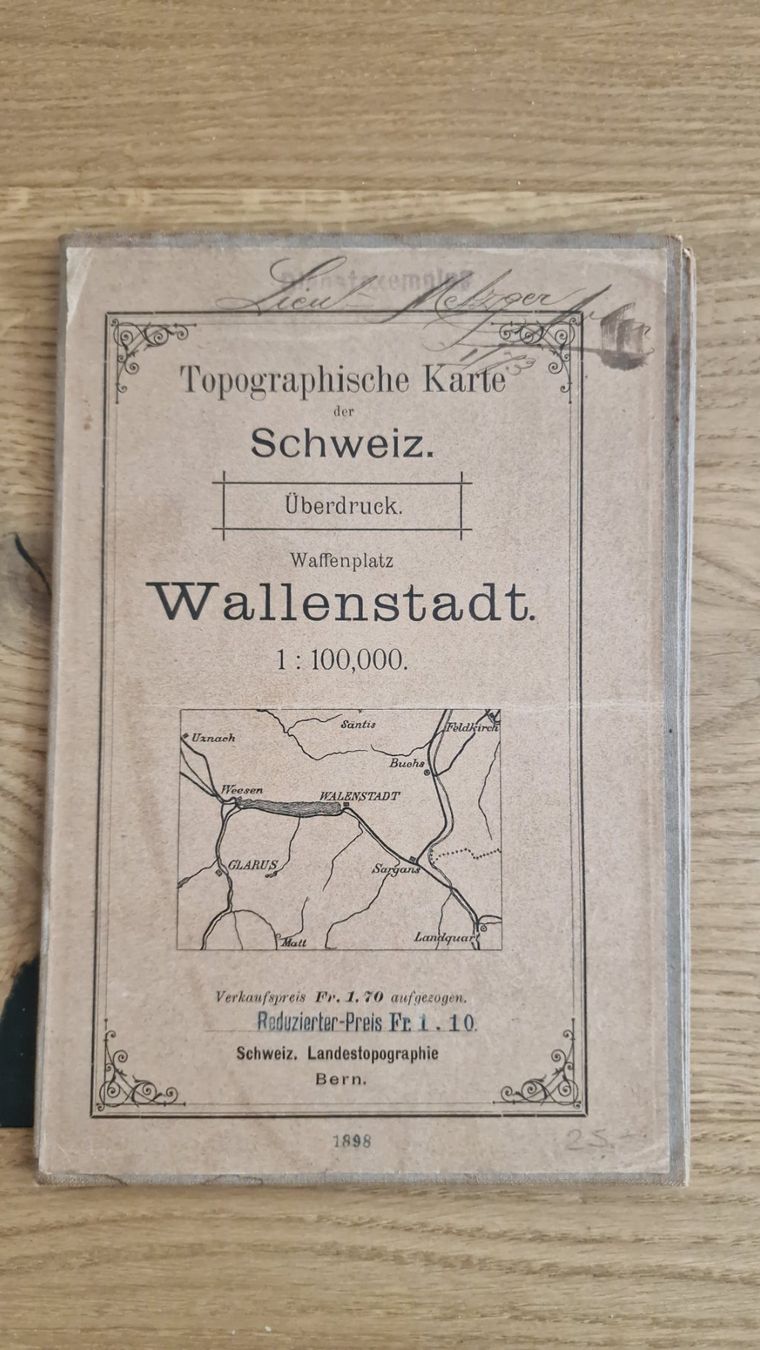 Landkarten & Atlanten: Antike Karte Wallenstadt 1898 – Gebraucht aus Winterthur von Mmondeo