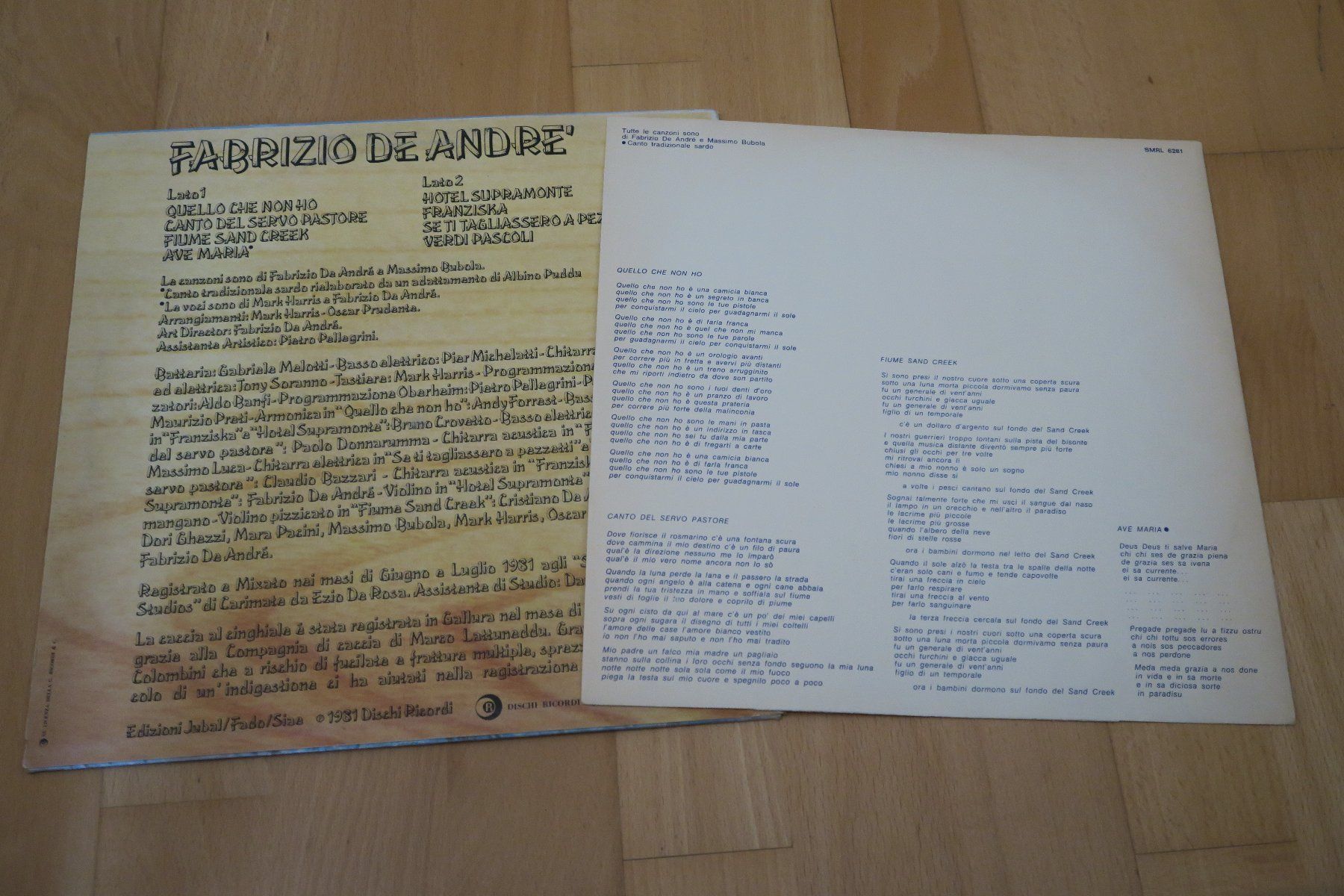 Dischi in vinile: Fabrizio De Andre' – Fabrizio De Andre' – Usato da Thun venduto da Karibu70 2