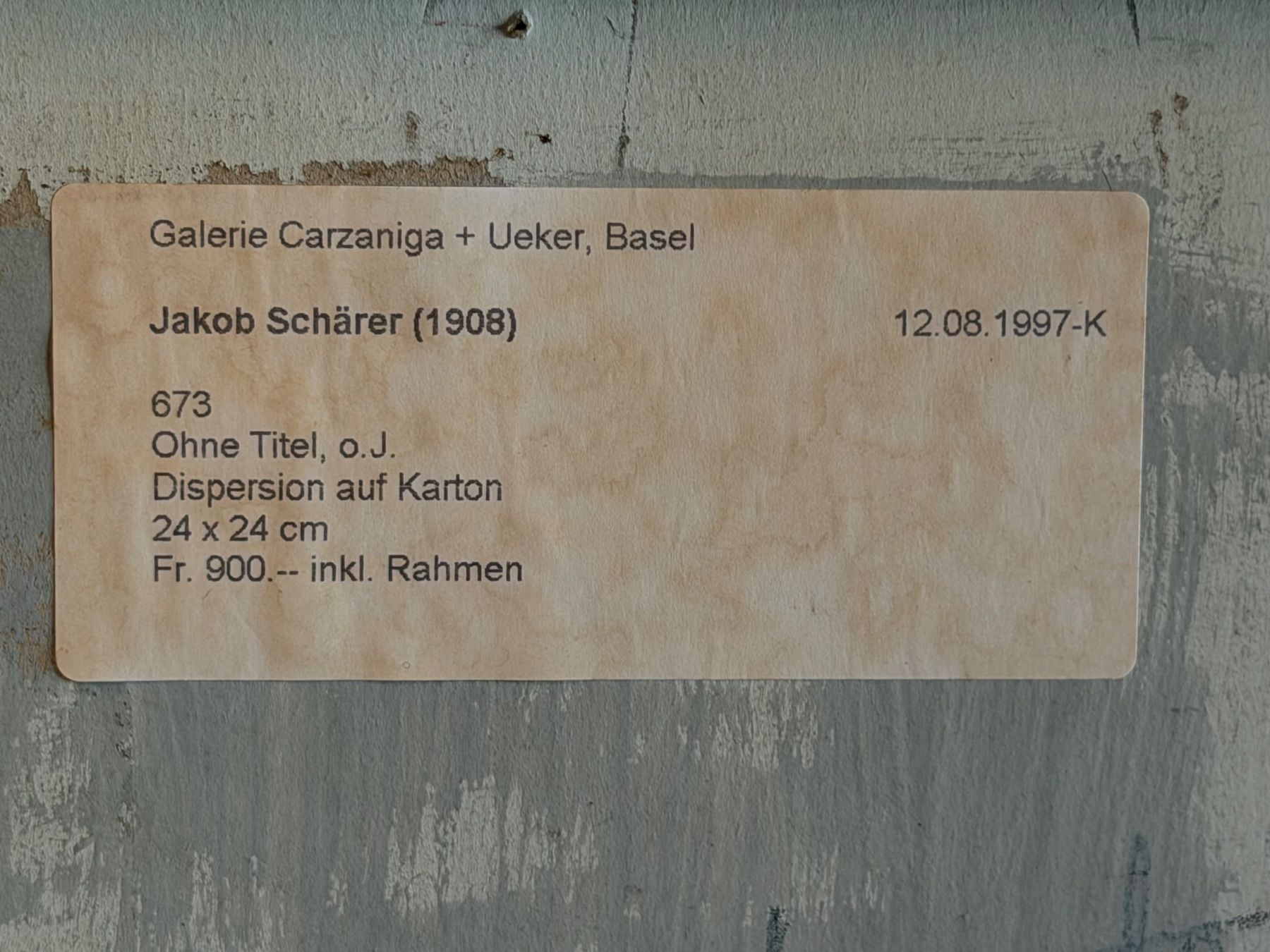Gemälde: Jakob Schärer (1908) Original ÖlGemälde – Gebraucht aus Basel von PAUL_ART 8