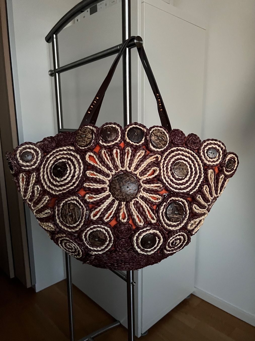 Taschen für Damen: Straw, Raffia, Eferri Tasche, Braun – Defekt aus Basel von Ksjusha