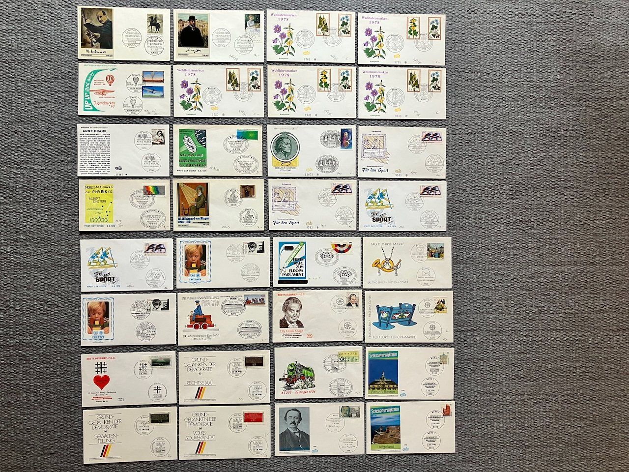 Tutti i francobolli: Deutschland - 32 FDC 1978-90 – Usato da Nesslau venduto da andi_hon