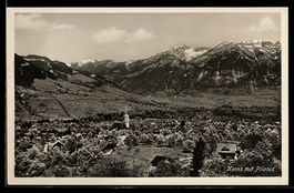 AK Kerns, Blick über den ort mit Pilatus