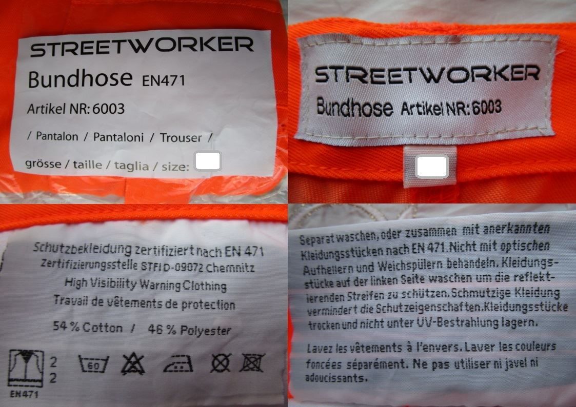 Pantaloni: 3 Stück Arbeitshose EN471 div Grössen, neu – Nuovo (secondo la descrizione) da Eschenbach SG venduto da brocarte 8