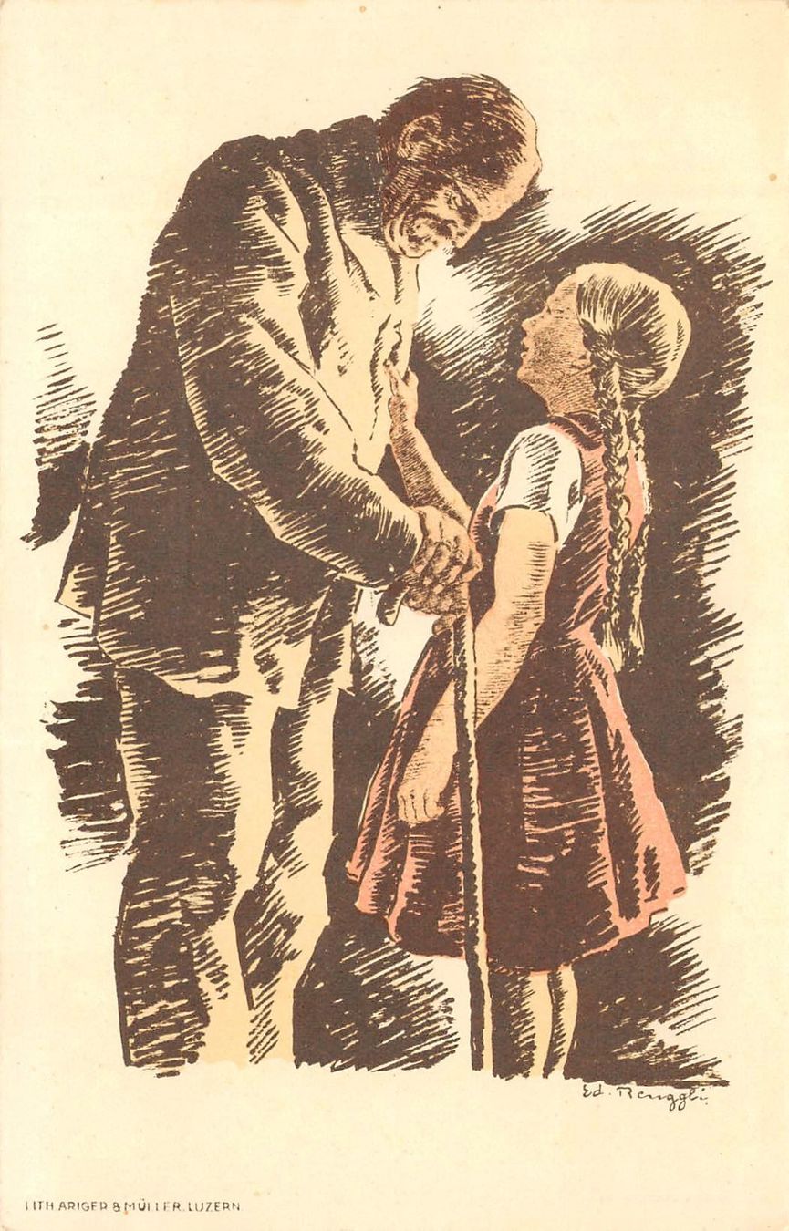 Alle Briefmarken: BFK, Grossvater mit Mädchen – Gebraucht aus Ottikon b.Kemptth. von Neptun1974