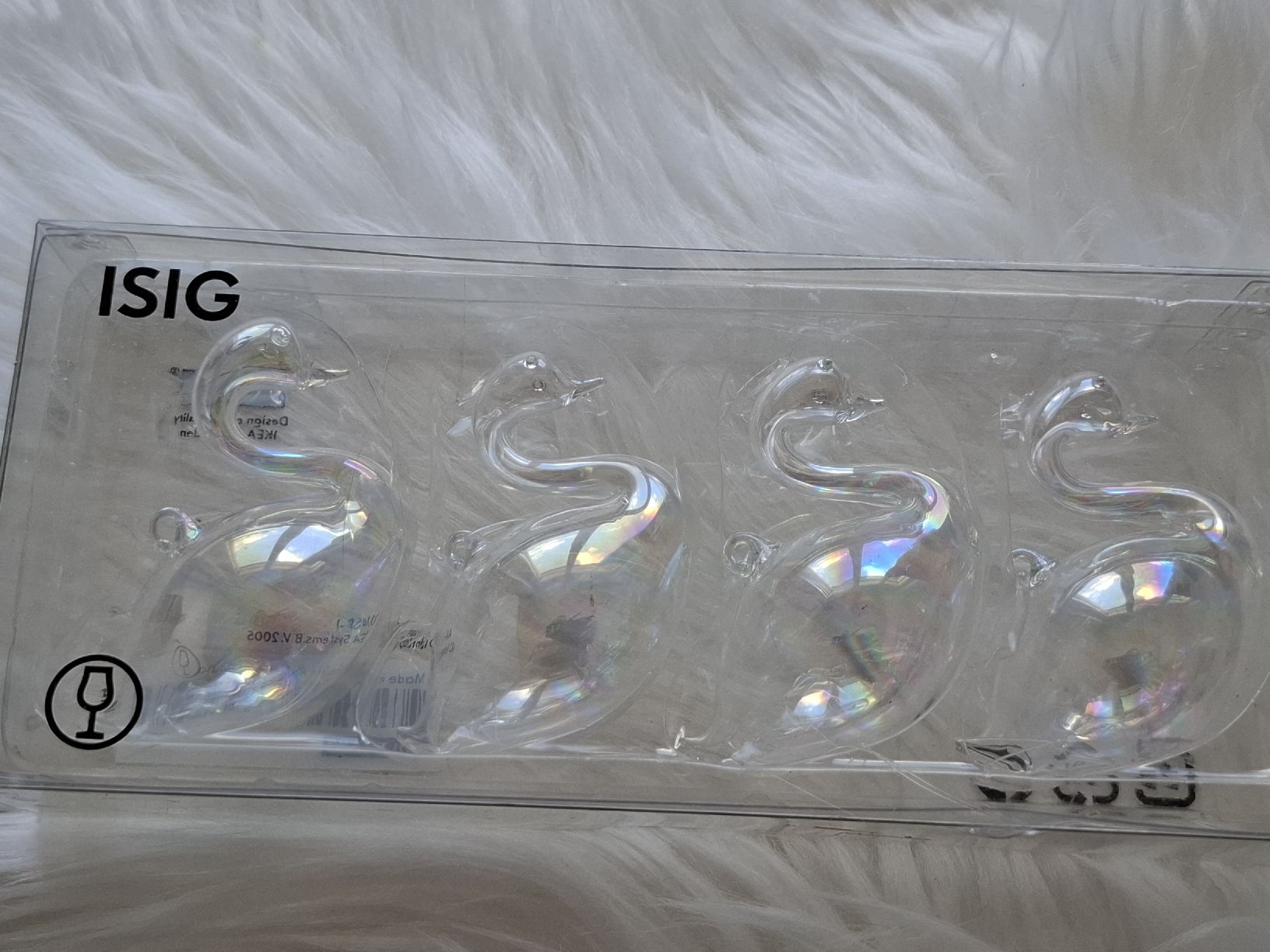 Tutte le decorazioni: 4 Schwäne saß Glas, Versand auch möglich – Nuovo e nell'imballaggio originale da Neuenhof venduto da summer_25 3