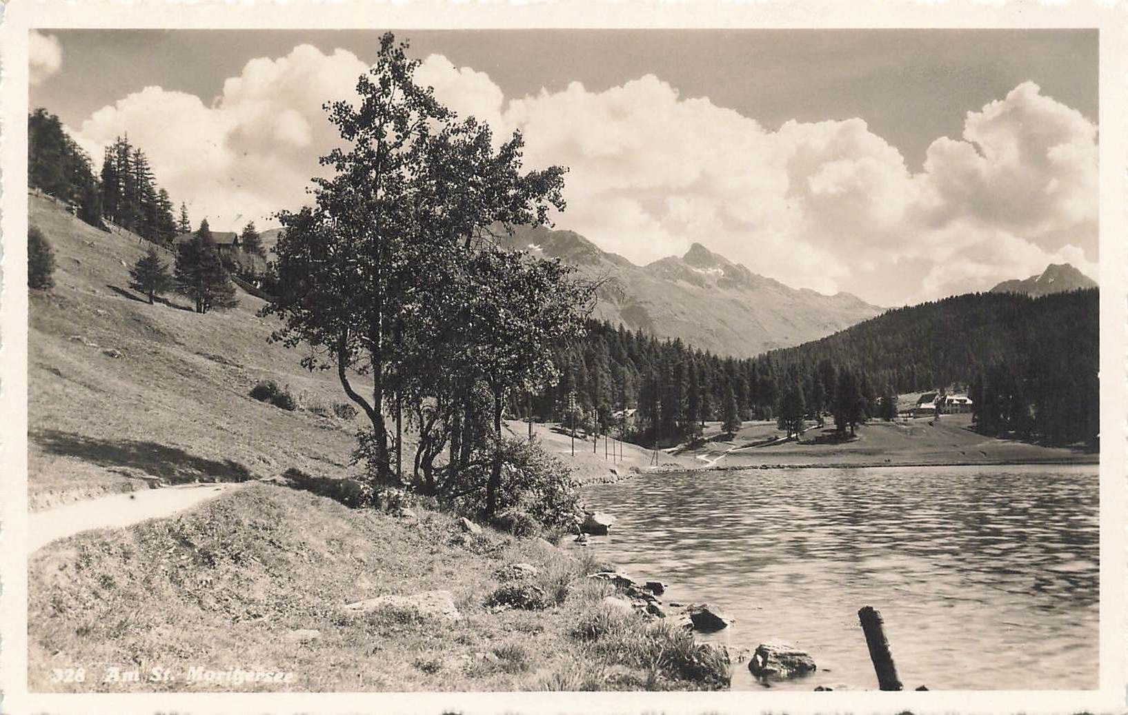 Ansichtskarten: Am St. Morigersee – Gebraucht aus Biasca von Blenio71