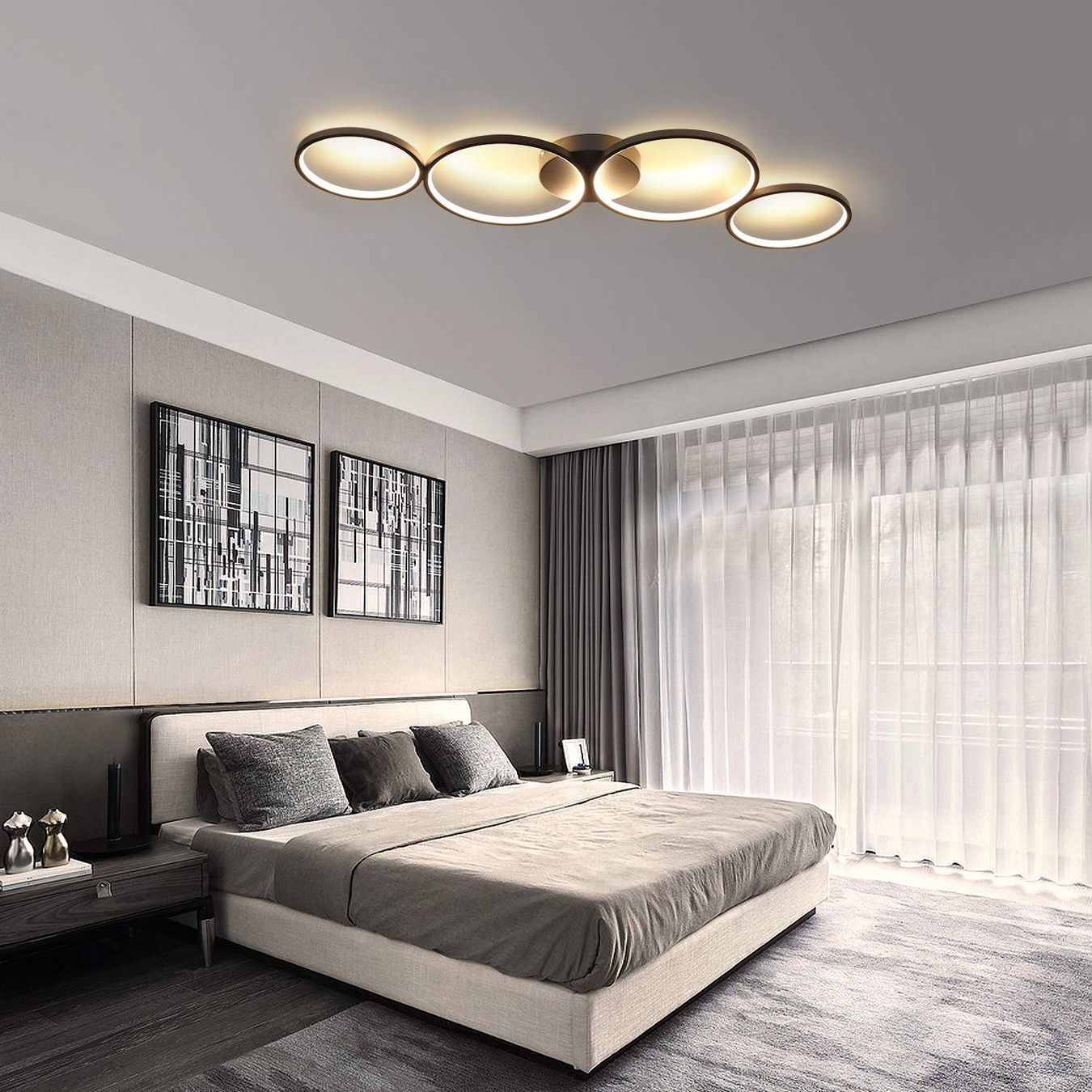 Lampadari & plafoniere: LED Deckenleuchte Deckenlampe Designlampe 4 Ringe 37W 3000K – Nuovo e nell'imballaggio originale da Basel venduto da EchoPeak 9