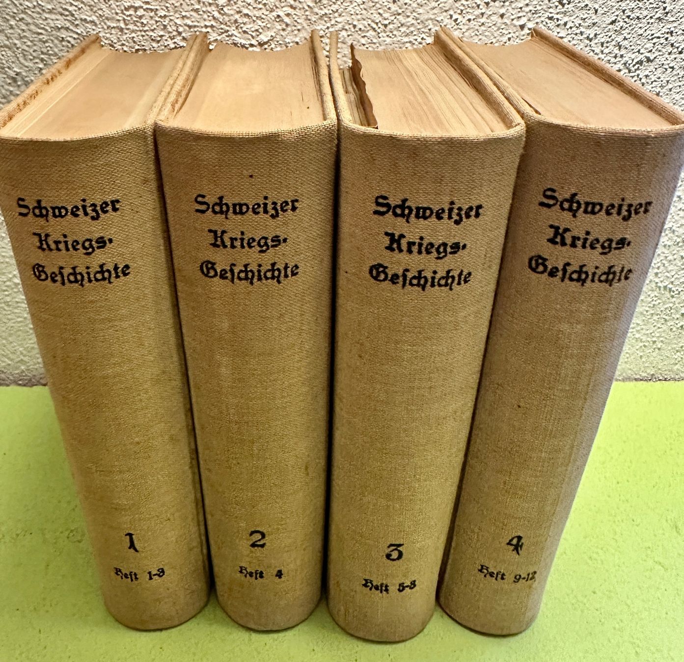 Libri: M. Feldmann, H.G. Wirz: Schweizer Kriegsgeschichte. 4 Bde. – Usato da Zürich venduto da allp