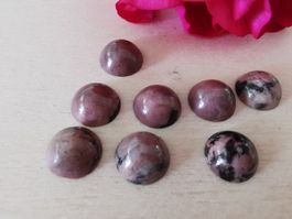 8 Stk. Rhodonit Cabochon / Lagerbereinigung Sondererkauf