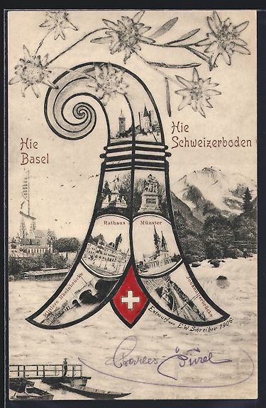Cartoline postali: Basel, Münster, Rathaus, Johanniterbr – Usato da Berlin venduto da bartko-reher