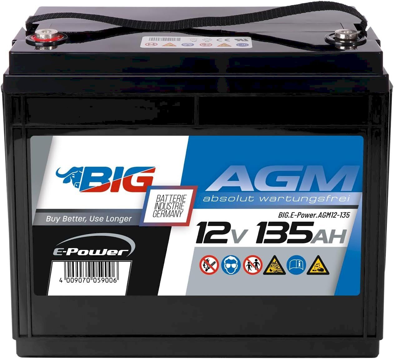 Batterien: BIG E-Power AGM 12V 135Ah – Neu und originalverpackt aus Bottighofen von zaap