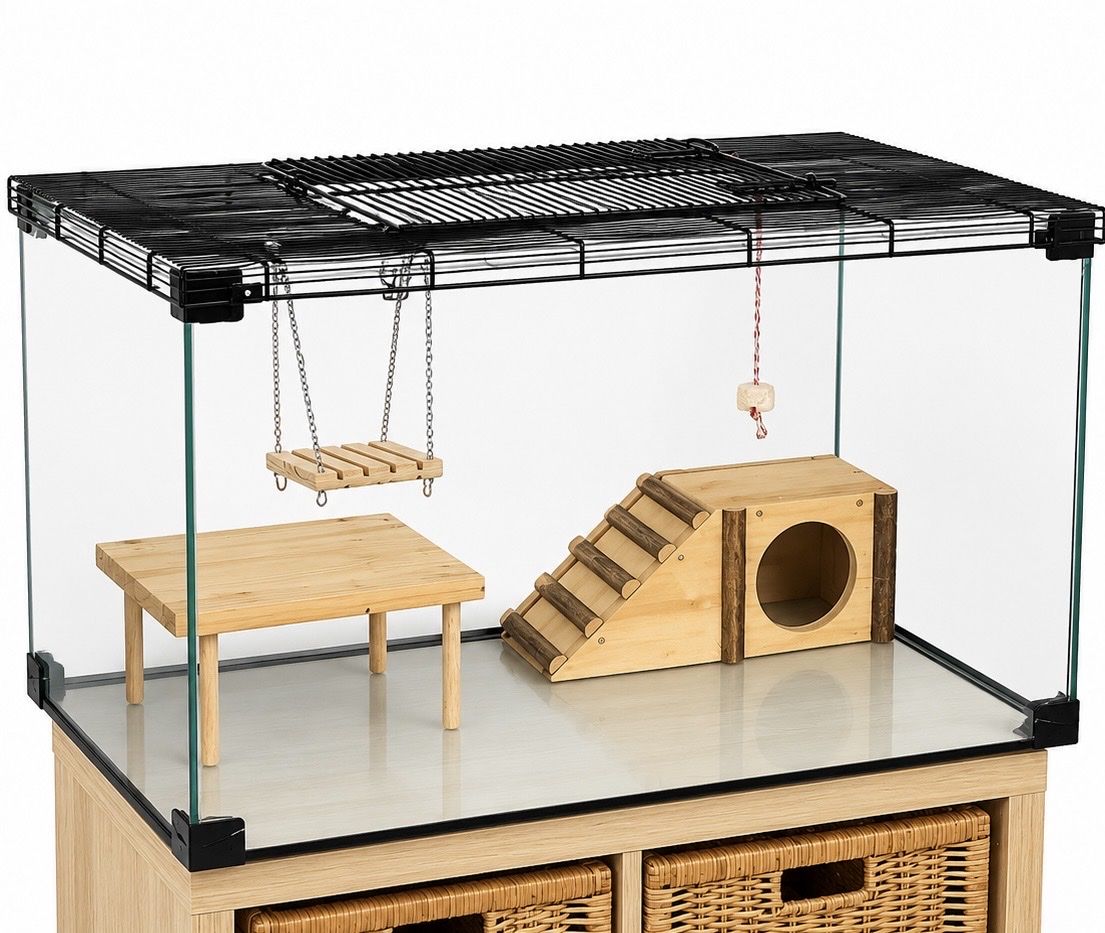 Gabbie, trasporto & Sicurezza: Hamster Cage with Accessories & Storage Unit - Nice! – Usato da Lenzburg venduto da buy_my92