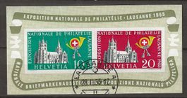 CHW35 -  Bloc Lausanne obl. Lausanne 28.2.1955
