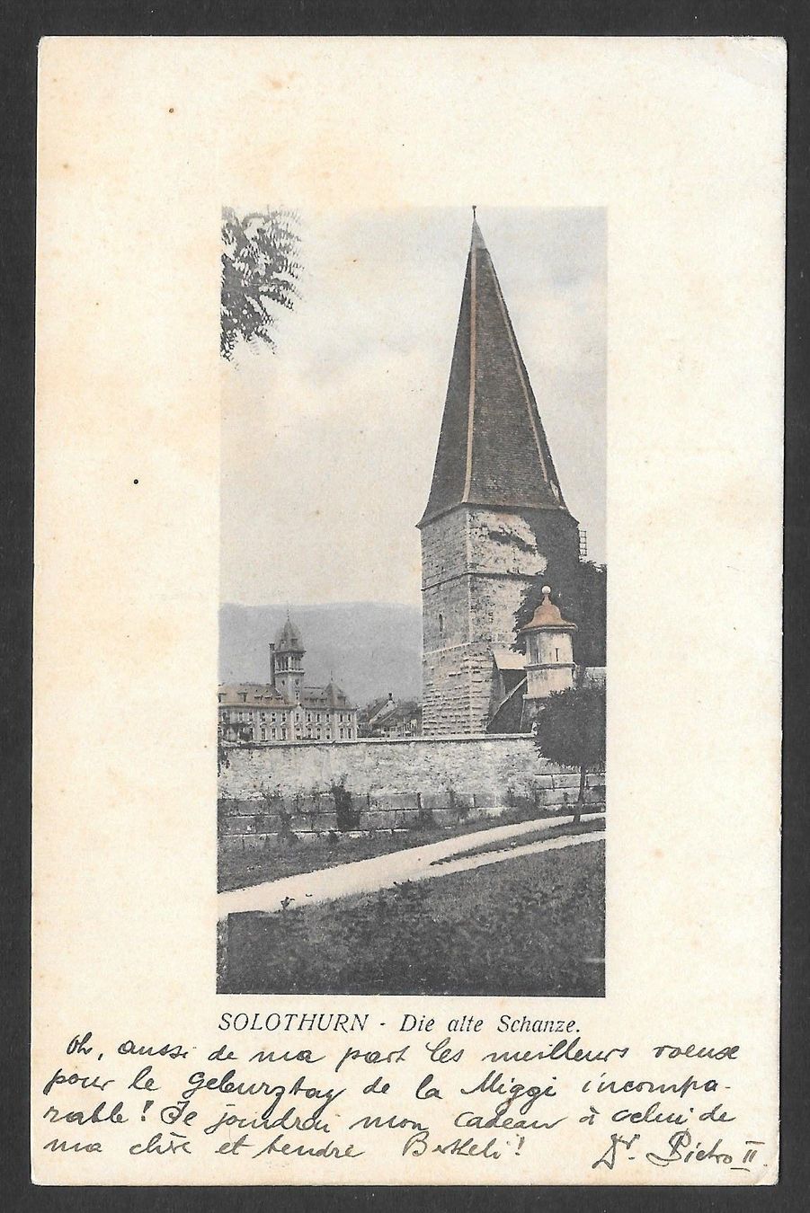 Cartoline postali: Solothurn die alte Schanze – Usato da Olten venduto da clotaldi