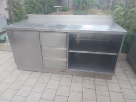 Edelstahltisch Arbeitstisch Edelstahl Gastro Küche187x80x91