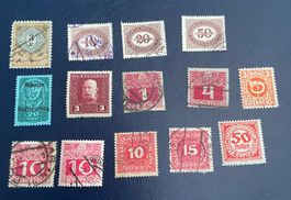 Collection de timbres taxes anciens d‘autrichienne empire