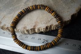 Tigerauge Goldig   Armband  6mmx2mm  18,5cm   TOPSTONE