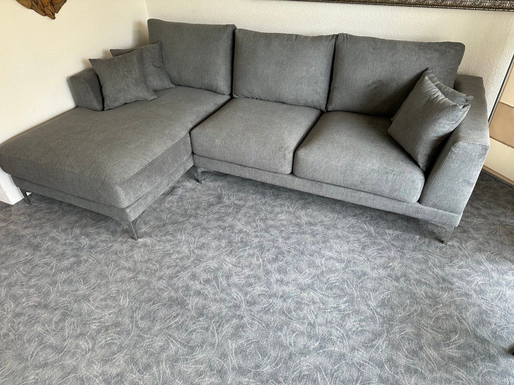 Divani: Sofa GINO Stoff Aston anthrazit dunkelgrau 184 x 258 cm – Nuovo e nell'imballaggio originale da Unterentfelden venduto da moebelrufli 4