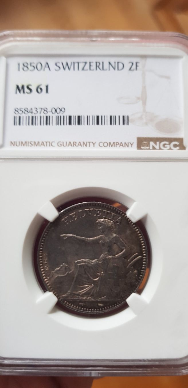 Tutti le monete: Rare état 2 Francs 1850 MS61 – Usato da Meyrin venduto da menelaos77