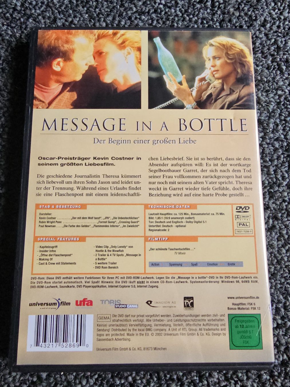 Alle DVDs: Message in a Bottle (22262) – Gebraucht aus Ruswil von jan_bxl5 1