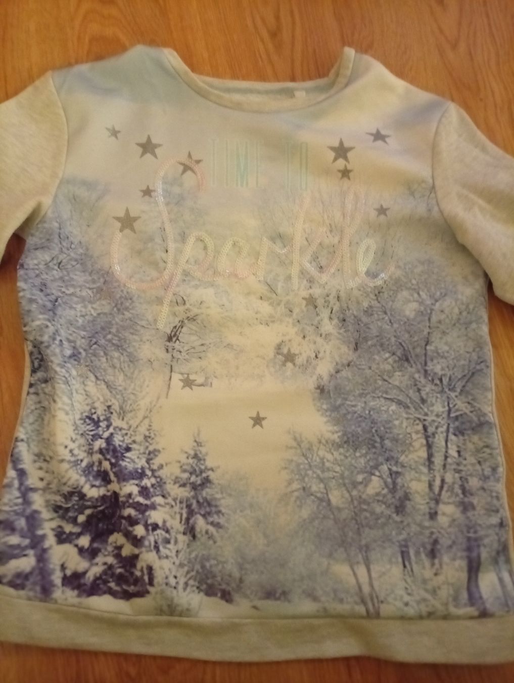 Maglioni & Felpe: Winterpullover Mädchen, Glitzerprint, Grösse 158 / 164 – Usato da Worben venduto da ersa01 1