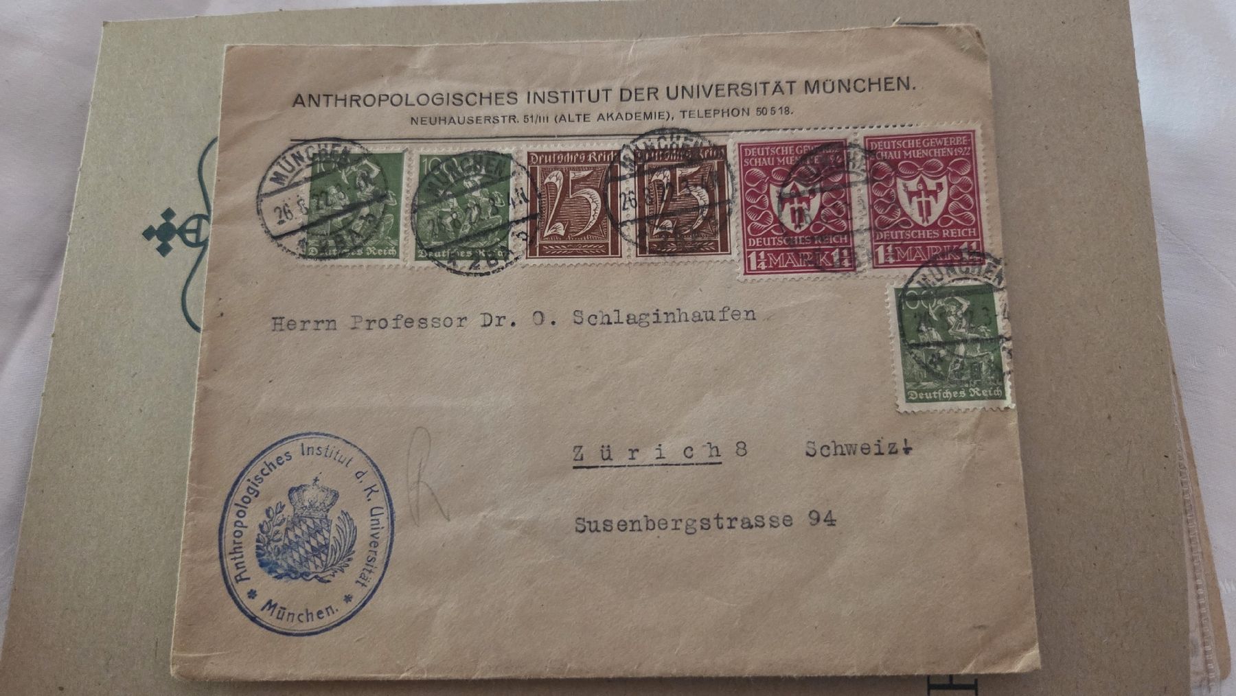 Tutti i francobolli: 1922 Brief Deutsches Reich – Usato da Arni AG venduto da Moth68