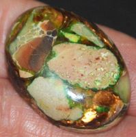 Cabochon L-8343 – Kupfer Meeressediment Jaspis grün 30x22mm