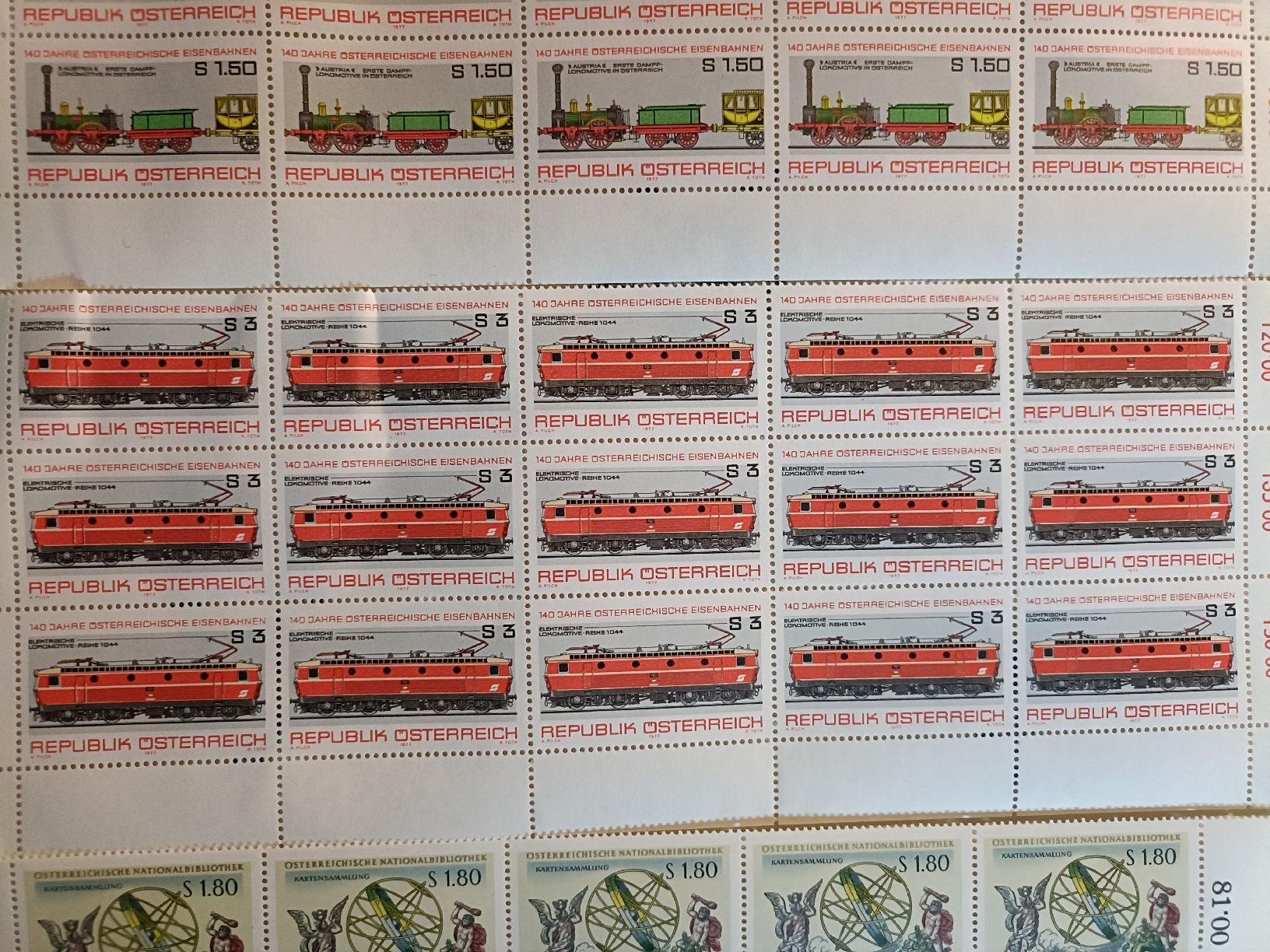 Tutti i francobolli: 5 BRIEFMARKEN BOGEN ÖSTERREICH – Nuovo (secondo la descrizione) da Sargans venduto da Polifemo58 4