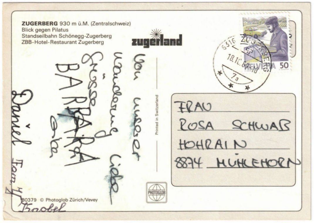 Cartoline postali: Zug - 3 Bild AK Zugerberg – Usato da Binningen venduto da Mountainrider 1